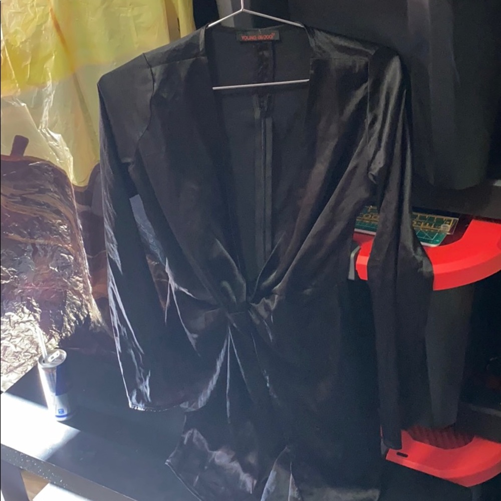 Deep v satin dresss